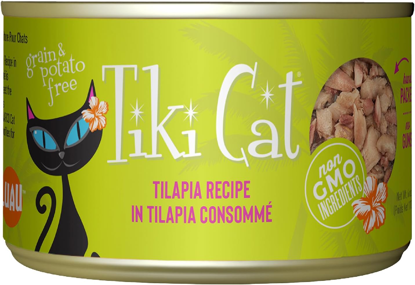 Tiki Cat Luau Wet Cat Food, Tilapia, 6 oz. Cans (8 Count)