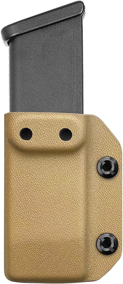 POLE.CRAFT IWB/OWB Magazine Holster Kydex - Mag Carrier Fits: 9mm .40 Double Stack / 9mm .40 Single Stack - P365 1911 Glock 19 19X 17 26 27 28 43 22