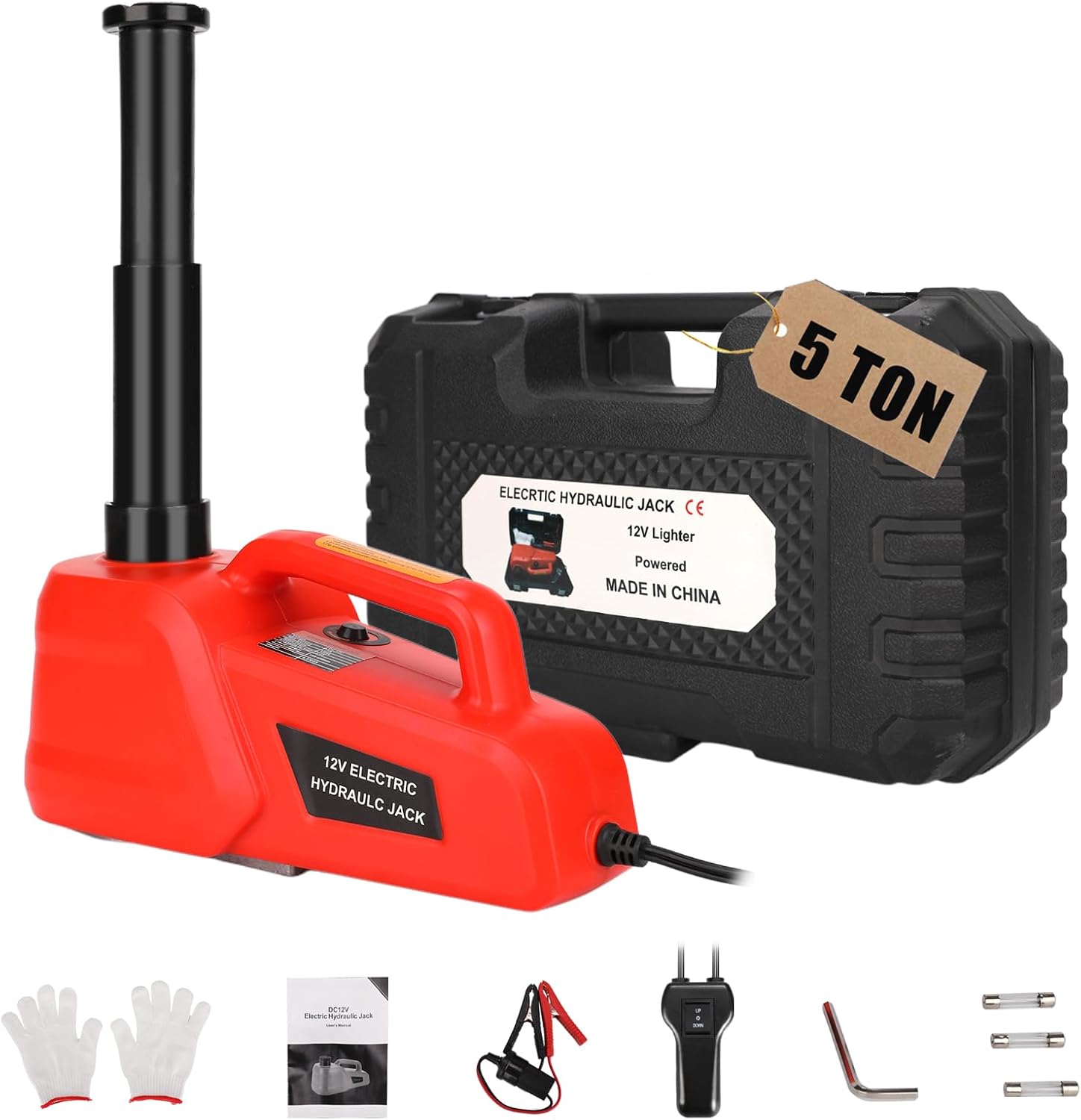 ROGTZ Electric Car Jack Hydraulic Kit 5T Tire Inflator Pump for Car Repair
