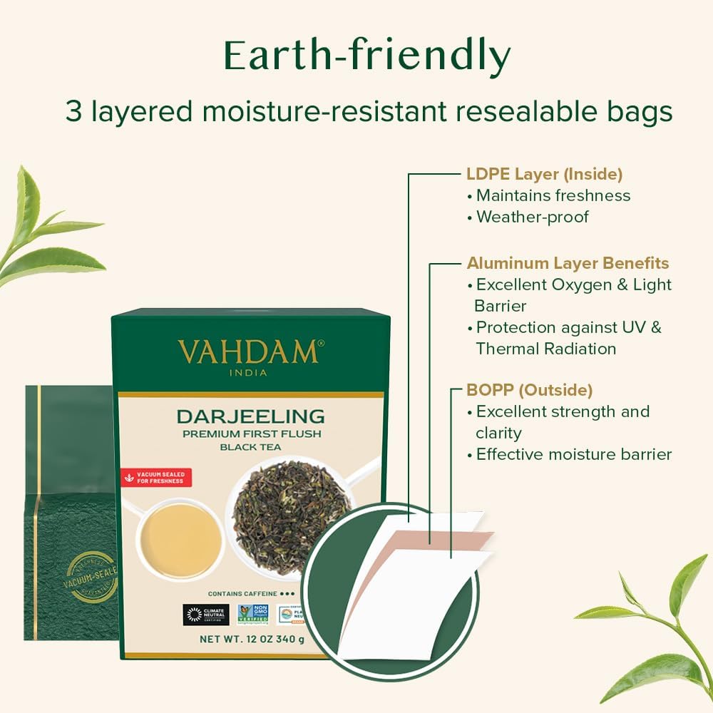 VAHDAM, Green Tea Leaves From Himalayas 170+ Cups (12oz) High Elevation Grown Green Tea Leaves From Himalayas | Pure Unblended Single Origin Green Loose Leaf Tea | Vacuum Sealed