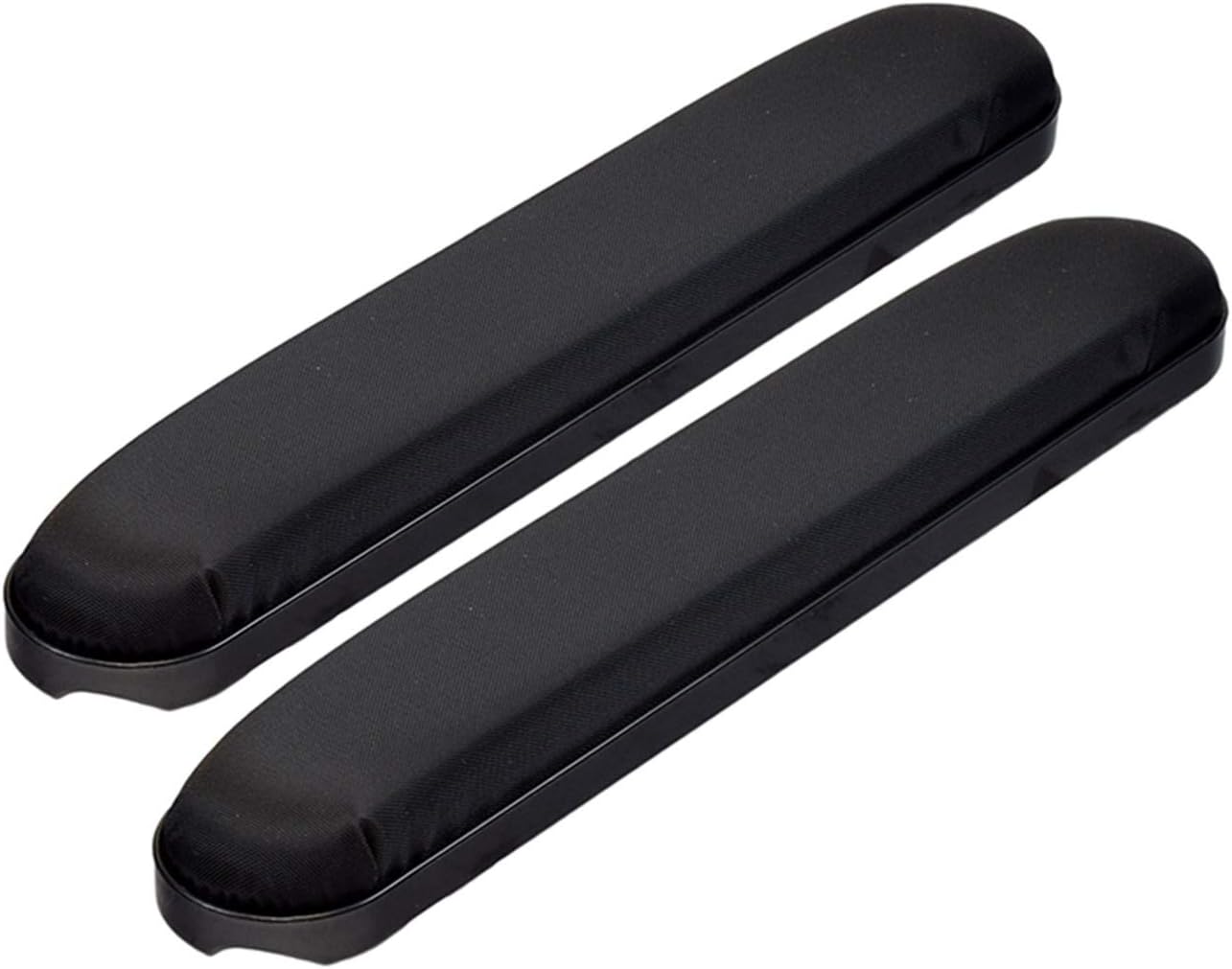 AlveyTech Heavy Duty 14" Padded Black Nylon Armrests for Wheelchairs (Set of 2) - Replacement Full Length Wheelchair Armrest Pads with Mounting Screws