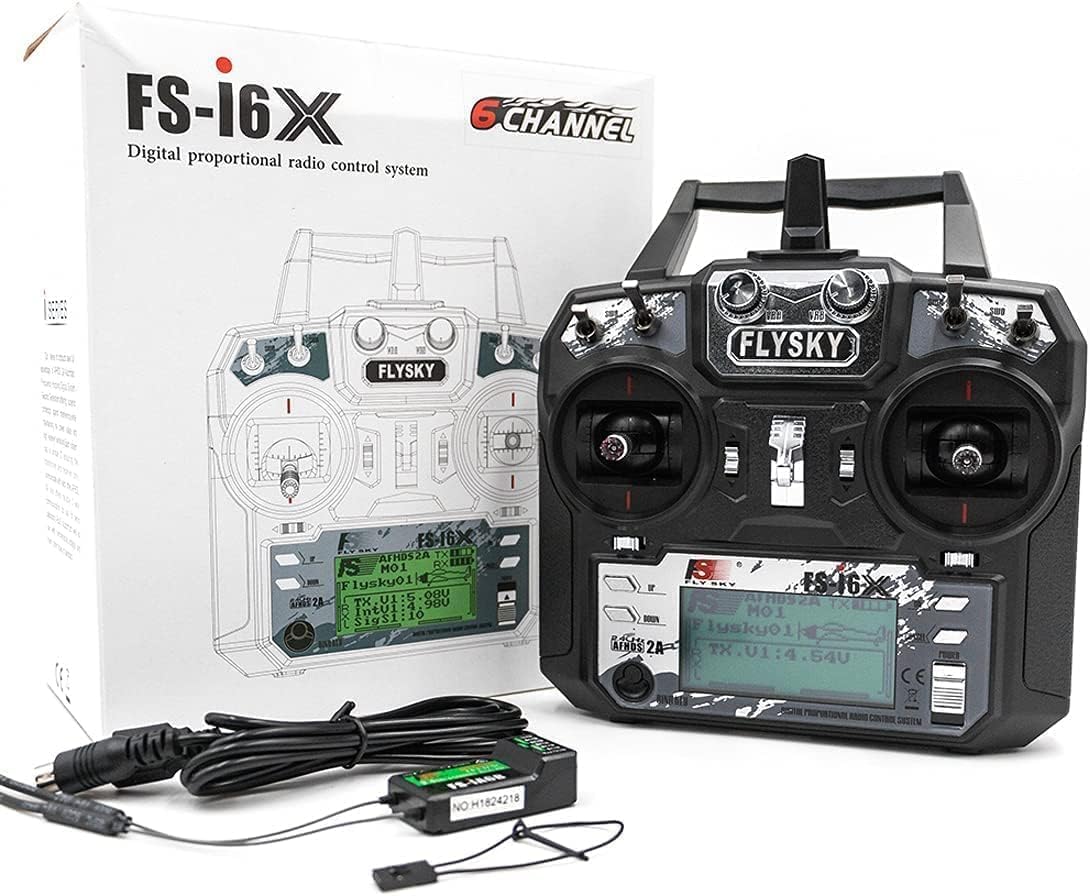Flysky FS-i6X 6-10(Default 6)CH 2.4GHz AFHDS RC Transmitter w/ FS-iA6B Receiver
