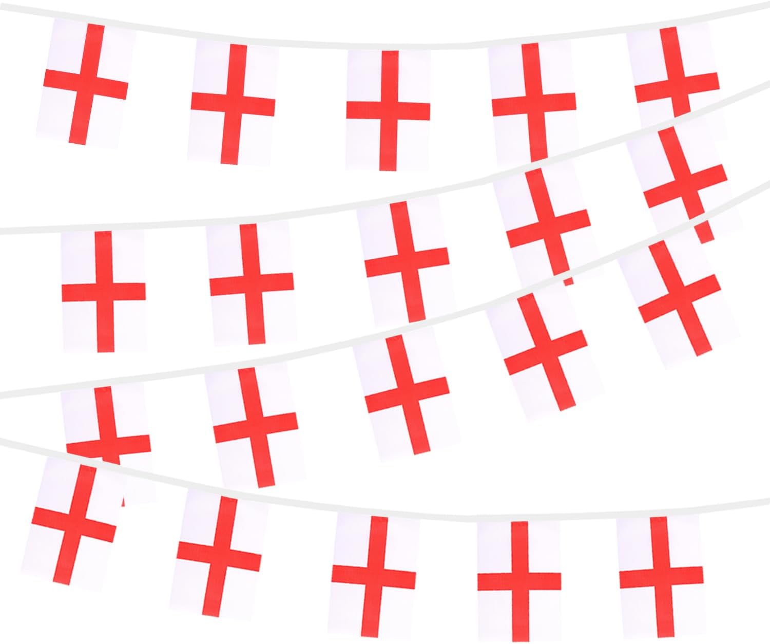 Nicaragua String Flags Banner Mini Small Nicaraguans Flag Bunting Patriotic Hanging Decor,National Holiday, Sports Game, Fiesta & Themed Party,18 Feet 20 Flags