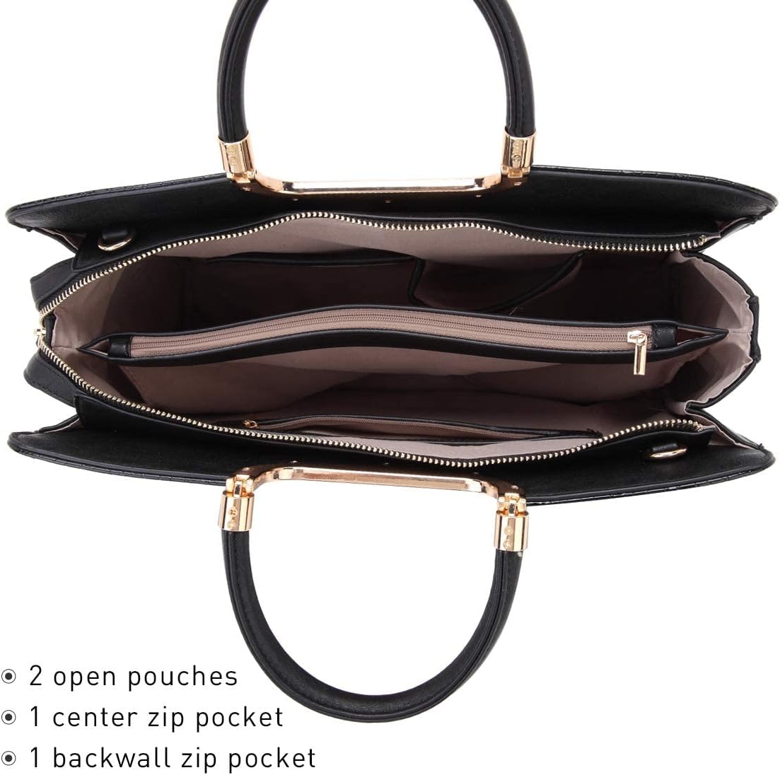 Womens Handbag Top Handle Shoulder Bag Tote Satchel Purse Work Bag with Matching Wallet