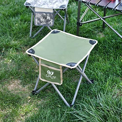 Opliy Camping Stool, Folding Small Chair Portable Camp Stool for Camping Fishing Hiking Gardening and Beach, Camping Seat with Carry Bag (Blue-Leaf)
