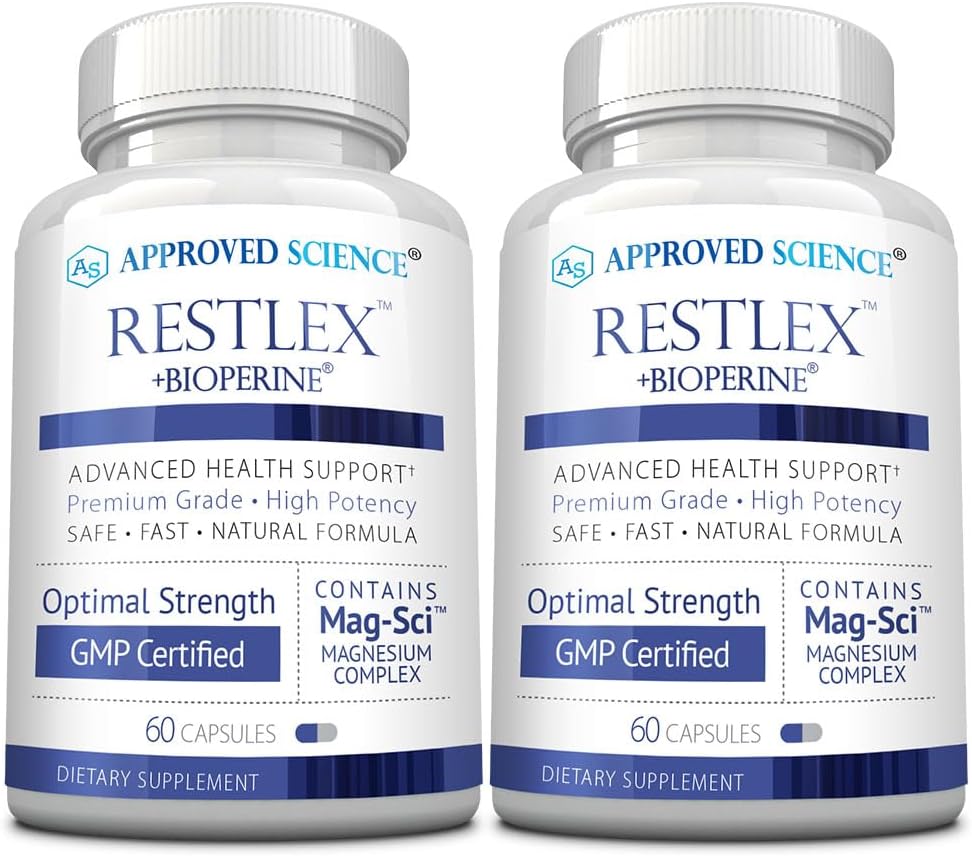 Approved Science Restlex for Restless Legs – Magnesium Glycinate for Calm Legs and Restful Legs – Natural Itching, Crawling