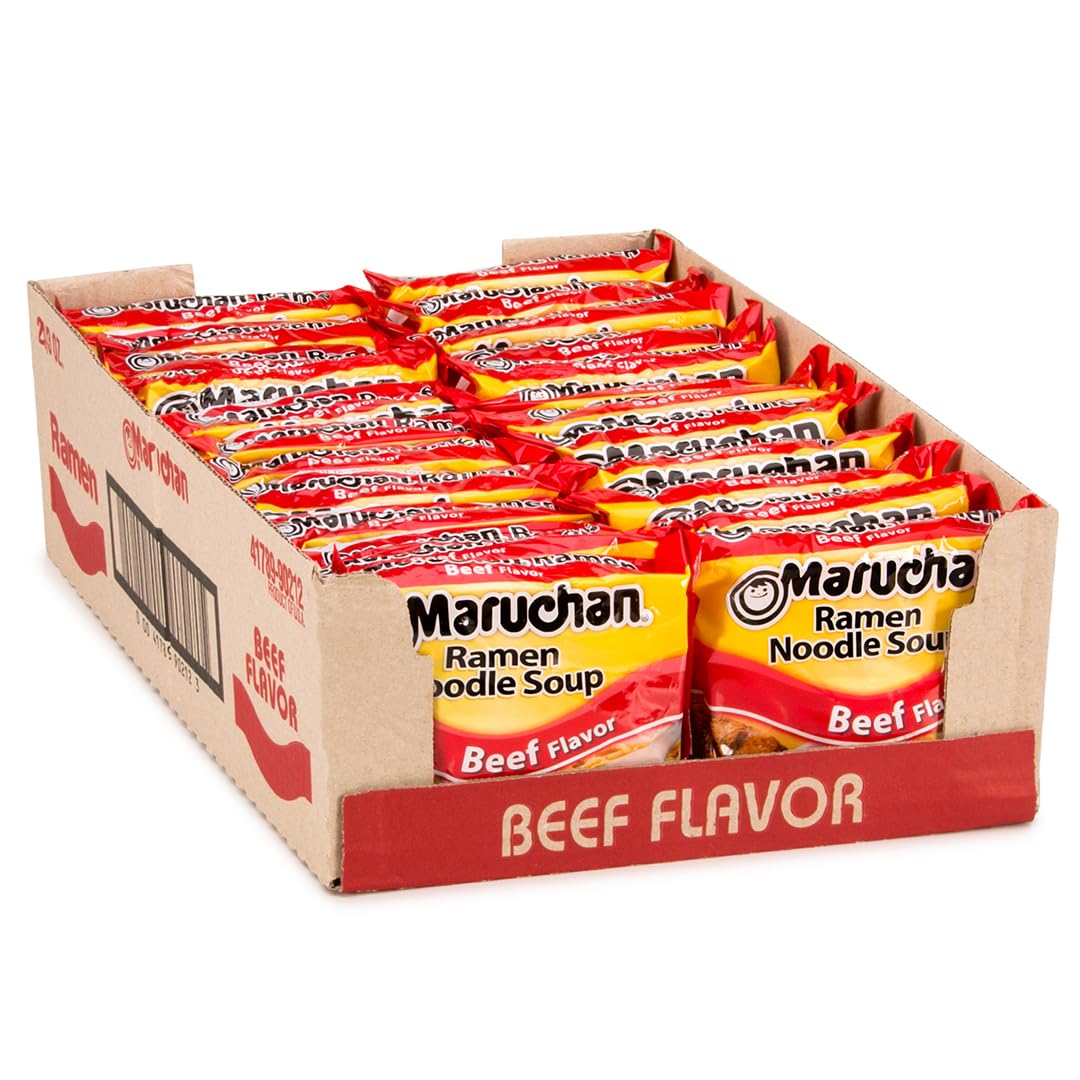 Maruchan Ramen Noodle Soup, Pork Flavor – Japanese-Style Instant Noodles, Quick & Easy Meal for Kids, Students & Busy Families – 3 Oz. (24 Pack)