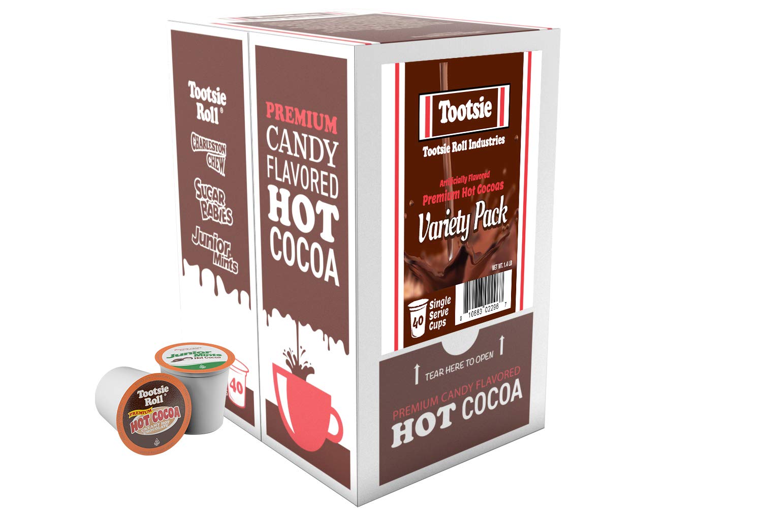 Junior Mints Hot Chocolate Pods, Mint Chocolate Flavor, Compatible with Keurig K-Cup Brewers, 40 Count - Chocolatey Peppermint Cocoa