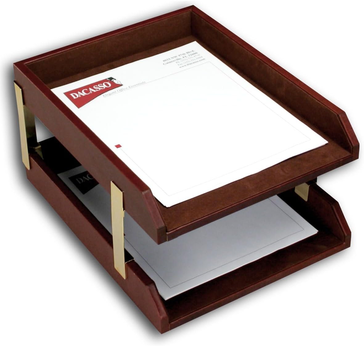 Dacasso Leather Desk Set, 10-Piece, Mocha (D3020)