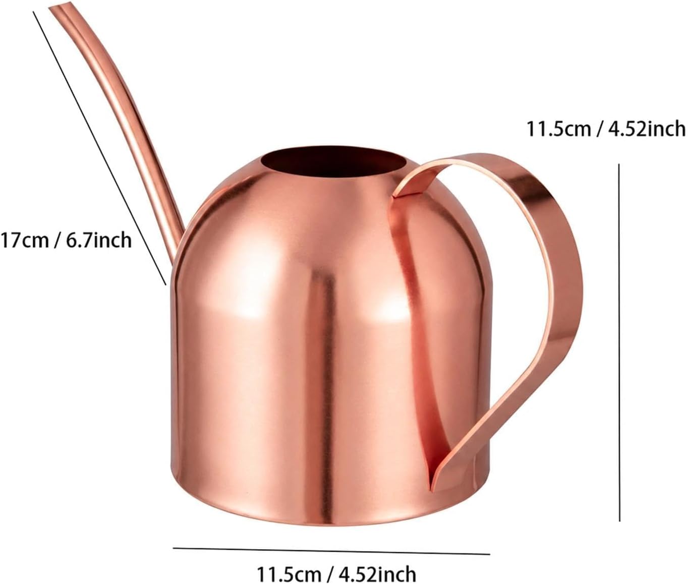 IMEEA Indoor Watering Can for House Plants 33oz/1L Brushed Stainless Steel Watering Can with Long Spout for Succulents, Bonsai