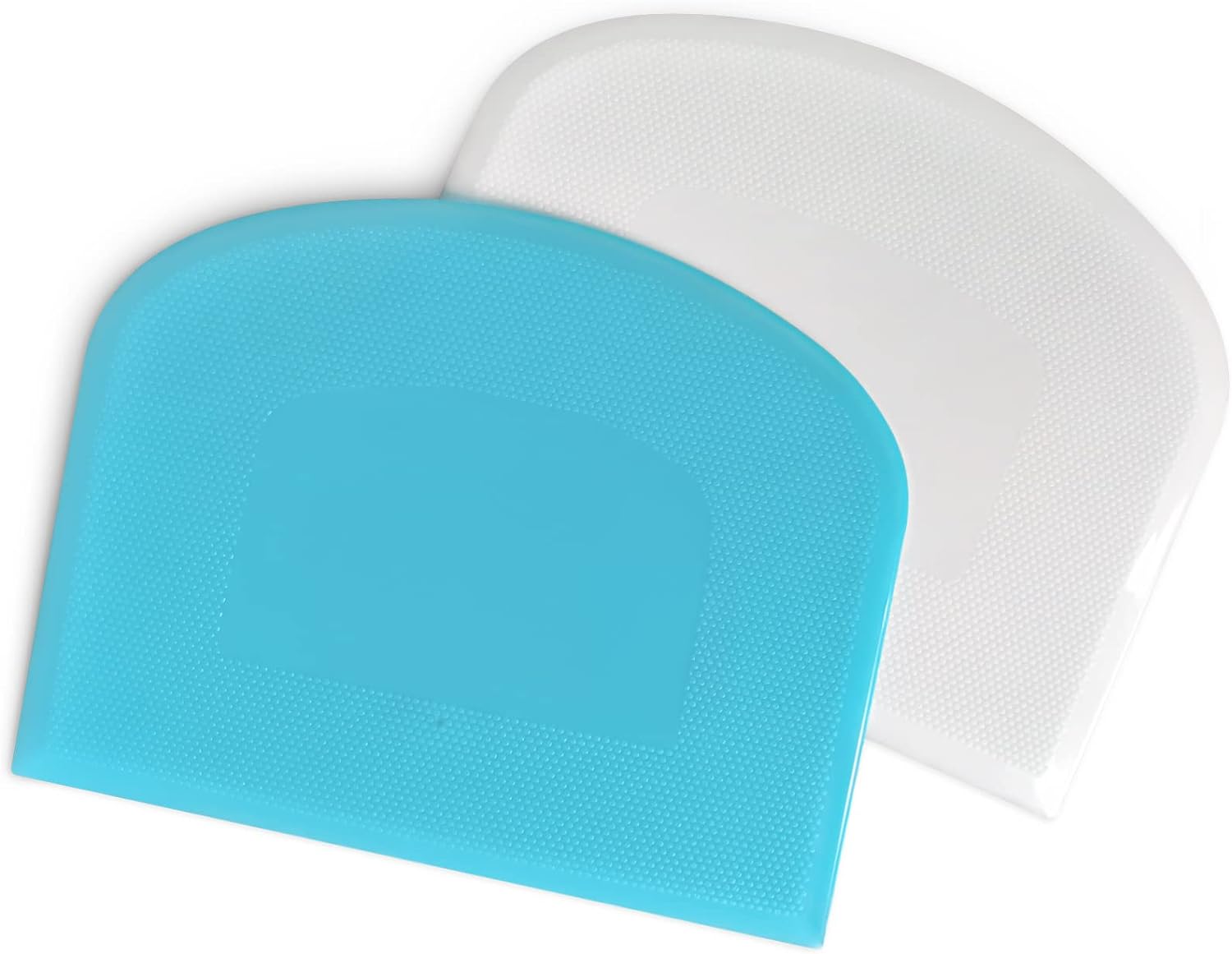 ALLTOP Bowl Spatula & Bench Scraper, Flexible Plastic Multipurpose Kitchen Pastry Cutter Tool