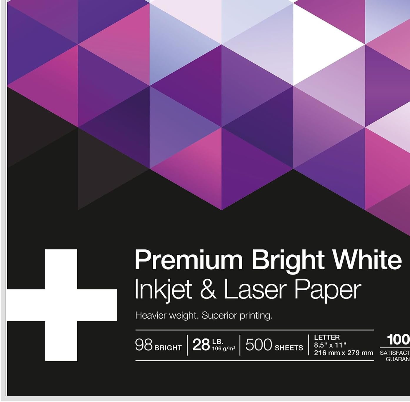Staples Laser Paper 8.5 x 11 Inch 28 lb 98 Bright High‑Quality Prints, 500 Sheets | Heavyweight paper for crisp, professional prints in laser printers and copiers.