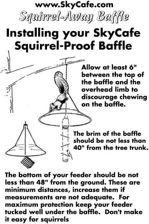 Squirrel Baffle - for Outside Bird House and Feeder Pole - Premium Large 17” Dome - by Arundale Made in USA (Crystal Clear)