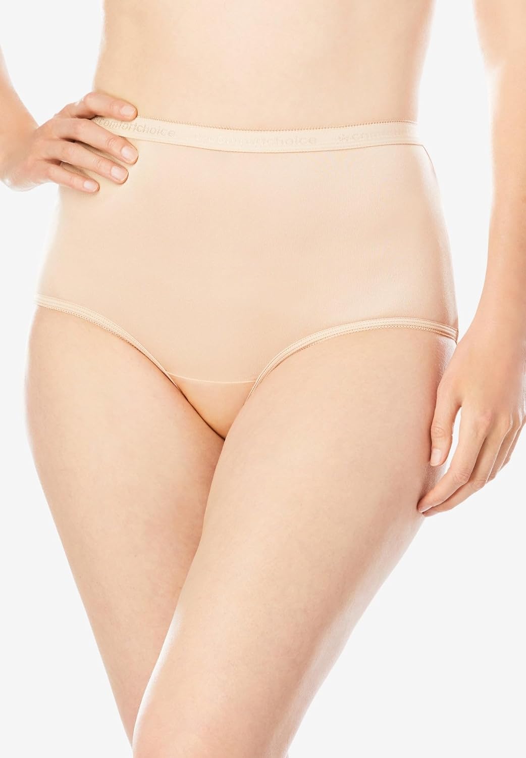 Comfort Choice Plus Size Full Coverage Nylon Brief 10-Pack