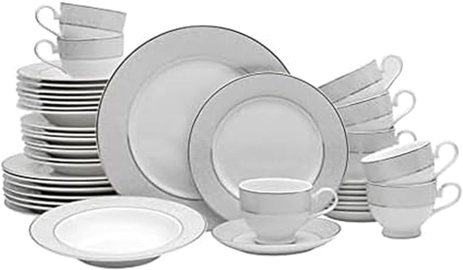 Mikasa Regent Bead 40-Piece Porcelain Dinnerware Set, Service for 8