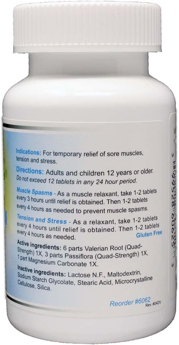 Wonder Laboratories Valerian Natural Relaxant for Tension Relief, Stress Relief, Leg Cramp Relief and Other Muscle Cramps Magnesium, Passion Flower