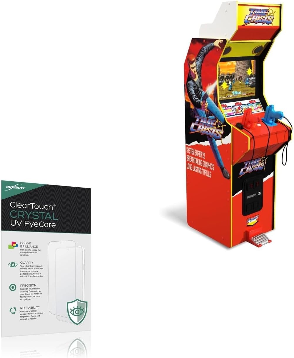 BoxWave Screen Protector Compatible with Arcade1Up Time Crisis Deluxe - ClearTouch Crystal Anti-UV EyeCare (2-Pack)