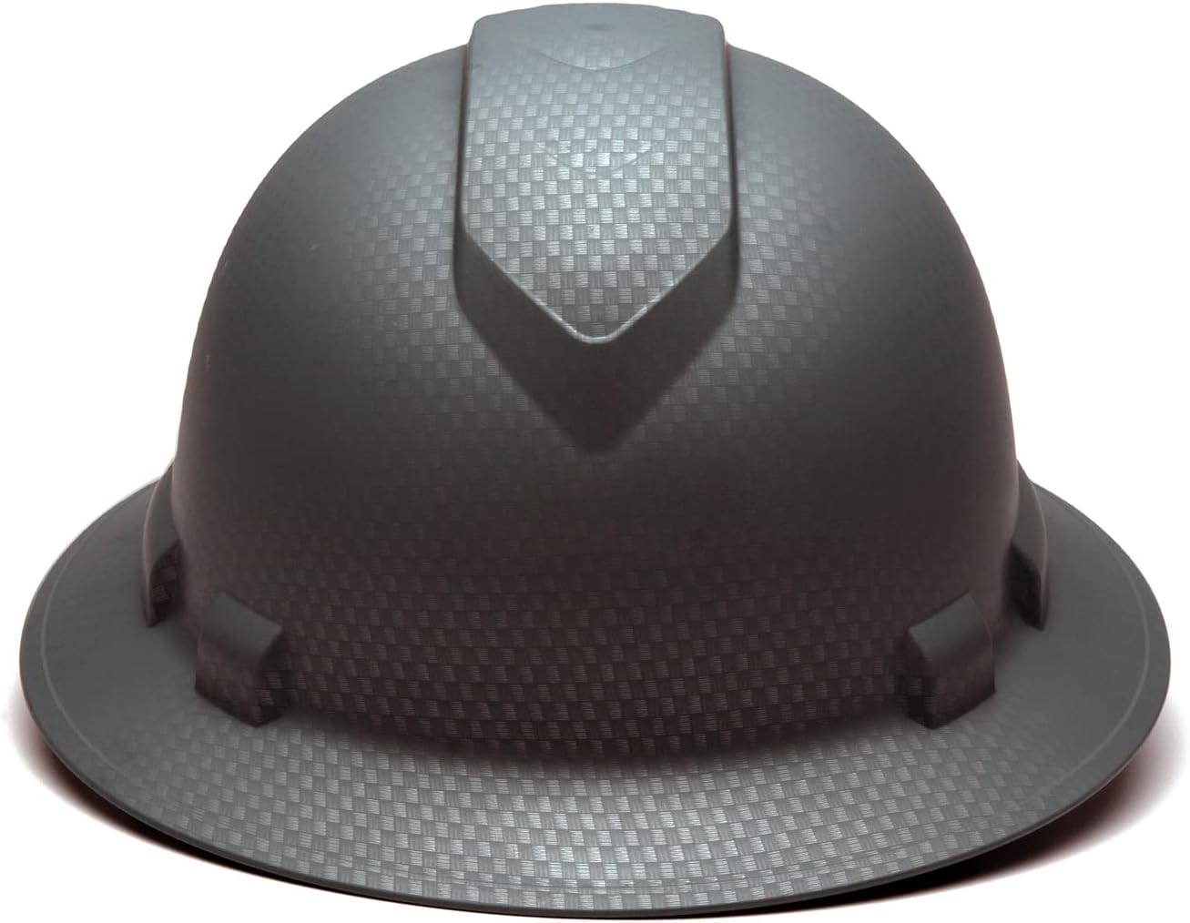 Pyramex Ridgeline Full Brim Hard Hat 4 Point Ratchet White | Full-brim sun & rain protection, HDPE shell, Ratchet suspension, Construction & utility, ANSI Z89.1 Type I Class C/G/E