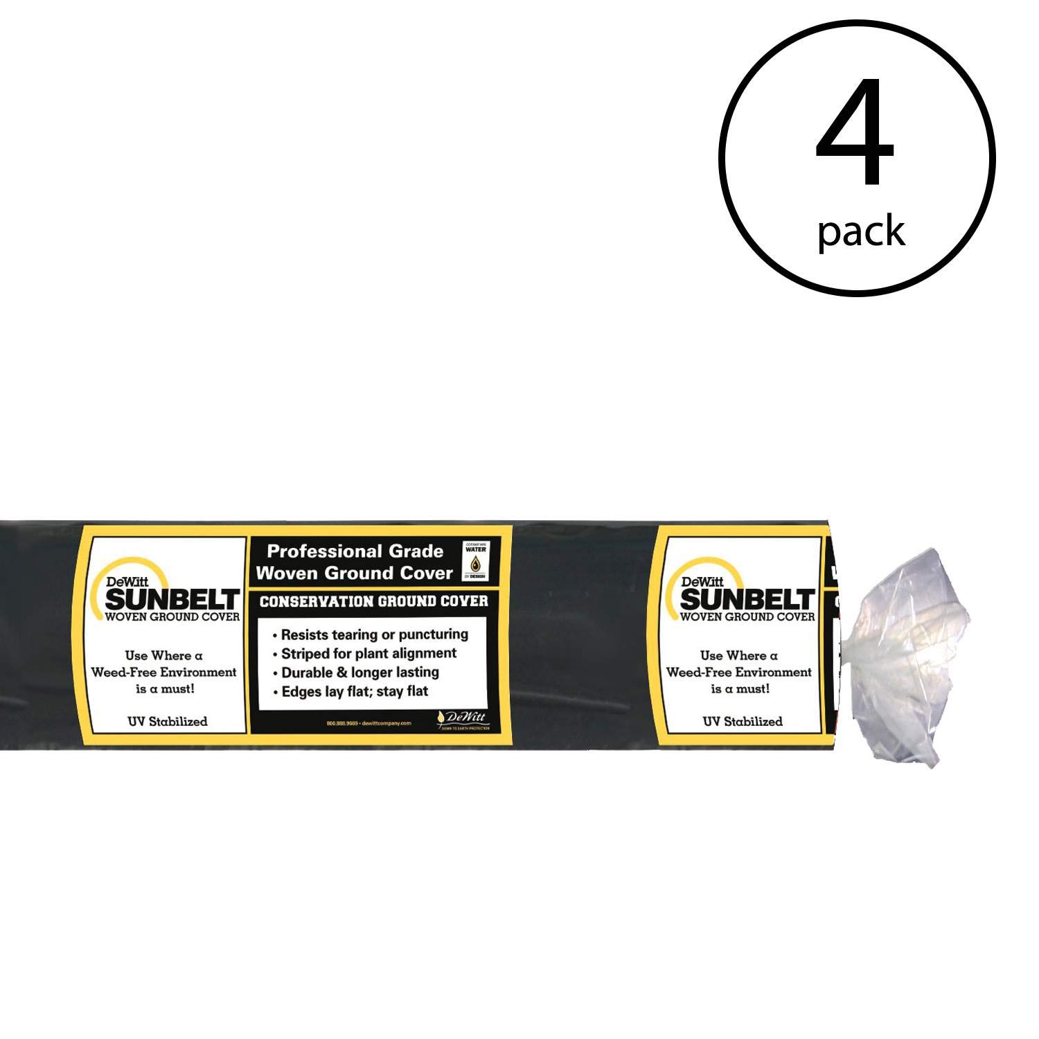 Dewitt Sunbelt Weed Barrier Fabric, 3.2 oz, 3 x 300 Feet – Heavy-Duty Ground Cover Mat for Greenhouse Floors, Garden Rows, Raised Beds, Grass and Yard Gardening, and Outdoor Landscape Protection | Ground Cover Mat for Greenhouse Floors, Garden Rows, Rais…