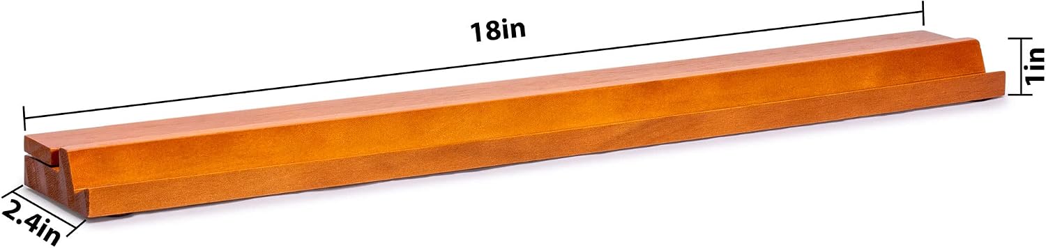 Yellow Mountain Imports Classic Chestnut Color Wooden Mahjong Game Racks with Pushers, 18 Inches - Set of 4 (Includes Magnetically Attached Mahjong Pushers)