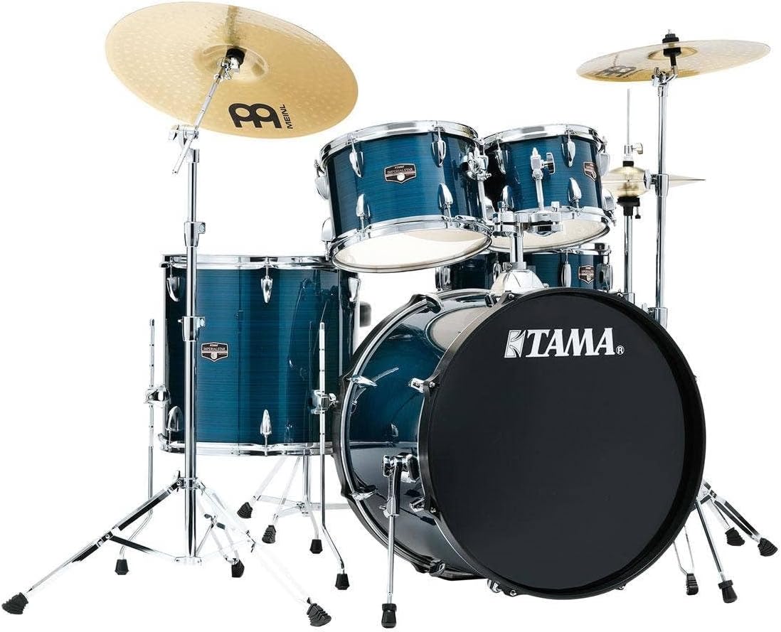Tama Imperialstar Complete Drum Set - 5-Piece - 22 Inches Kick - Hairline Blue | Inches Kick, Hairline Blue