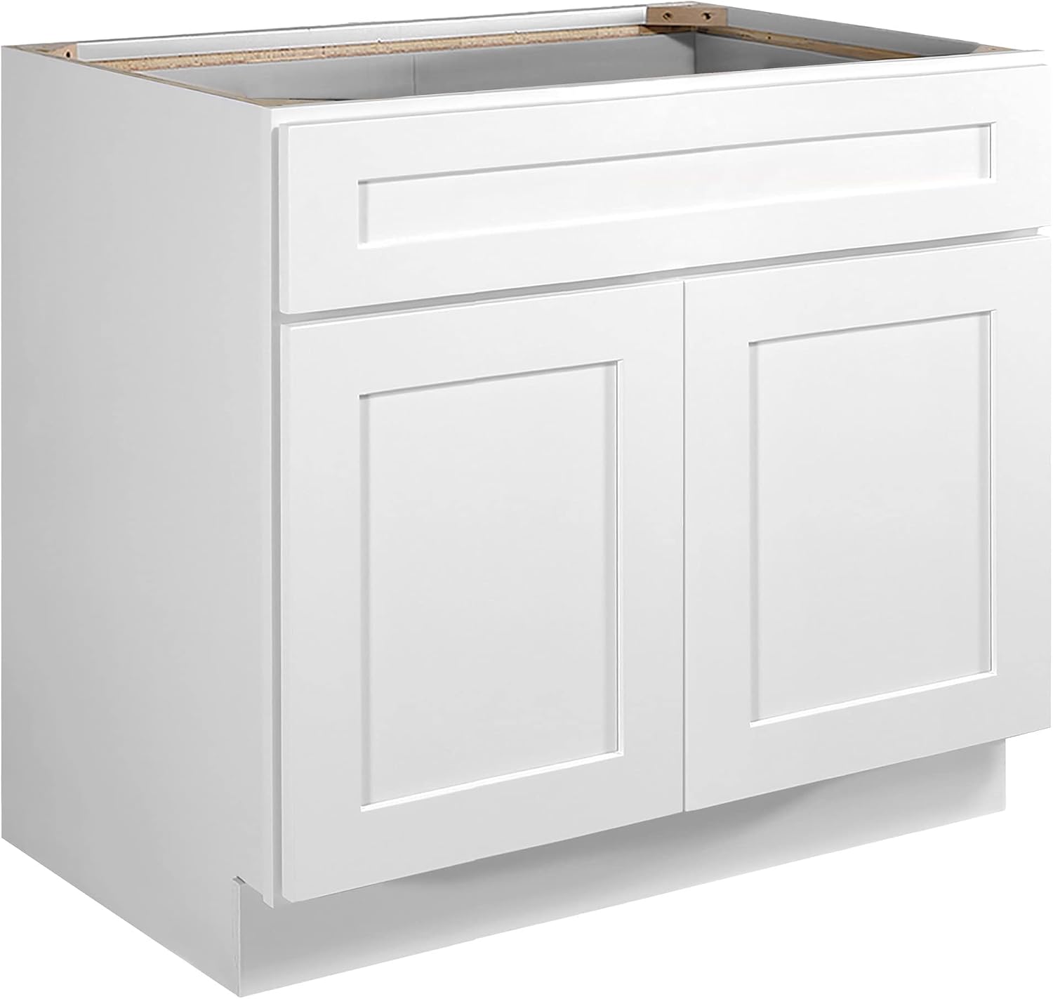 Design House Brookings Kitchen Sink Base Cabinet, 36", White | Floor Mount, Contemporary/Modern, Wood, Kitchen, 561498