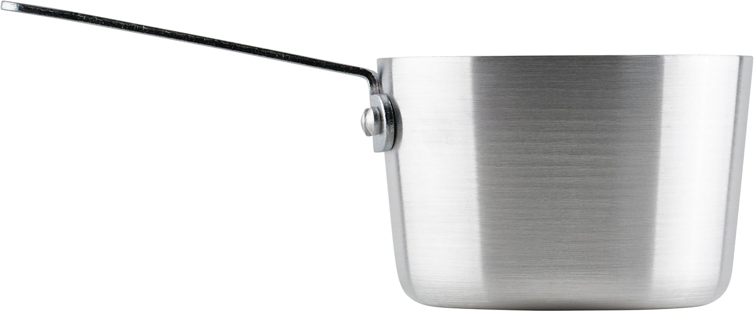 Winco 3 3/4 qt Heavy-Duty Tapered Aluminum Sauce Pan, 3.75 qt | Tapered sides, Heavy-duty, Riveted handle, Great for Cooking and Food Preparation