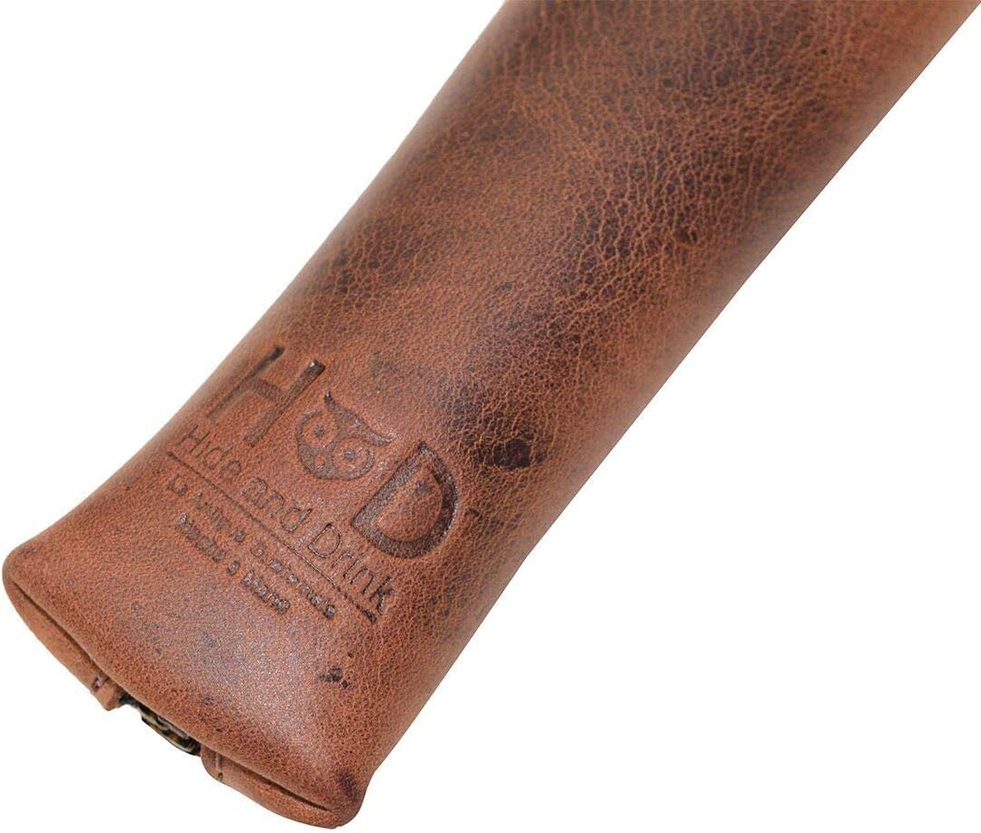 Hide & Drink, Long Coin Case, Cash Holder, Rustic Case for Pennies, Vintage Zippered Pouch, Travel Accessory, Full Grain Leather, Handmade