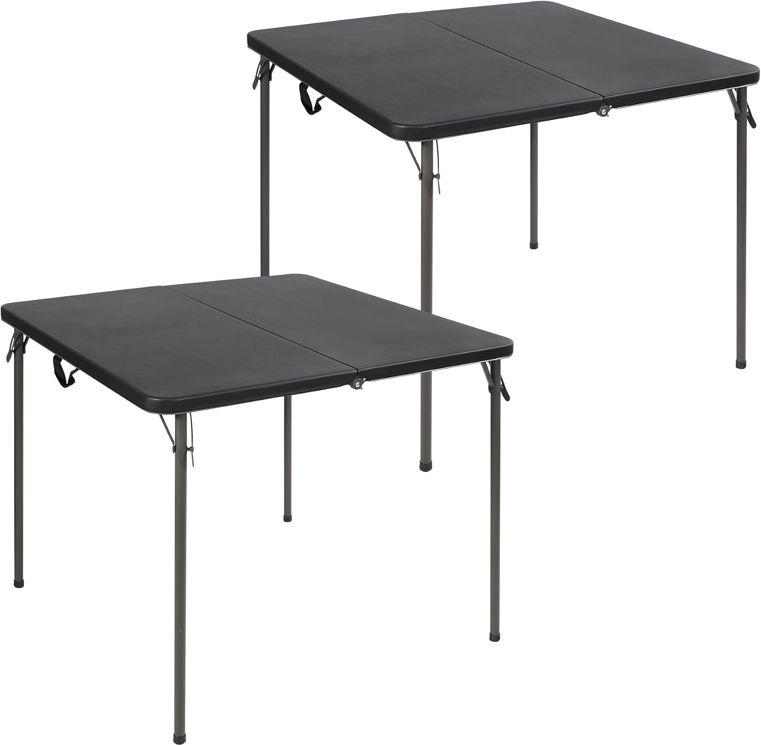 REDCAMP 34" Square Folding Card Table with Resin Top, Portable Fold in Half Small Card Tables with Collapsible Legs for Adults Indoor Outdoor Use