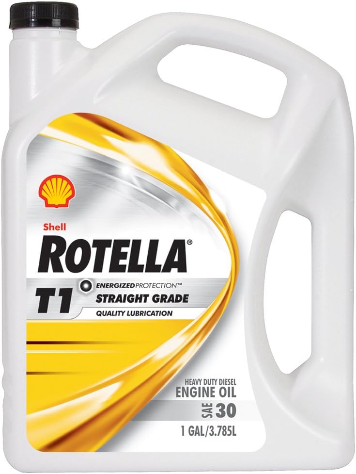 Shell Rotella 550019857-3PK T1 30 Heavy Duty Diesel Engine Oil (CF/CF-2) - 1 Gallon Jug Pack of 3