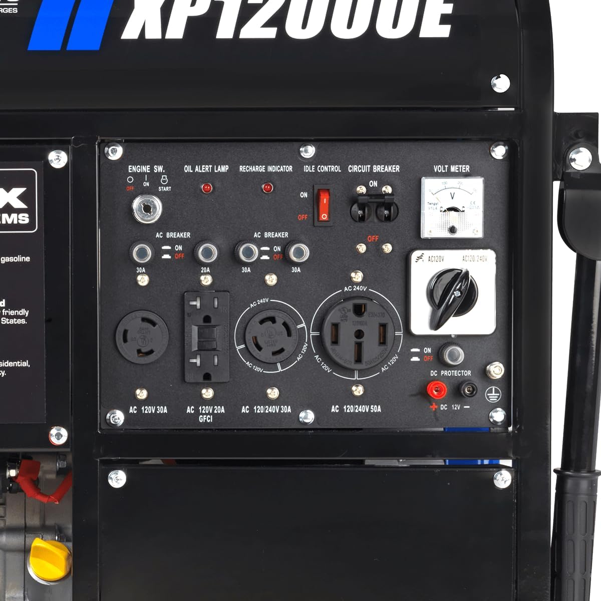 DuroMax XP12000EH 12,000-Watt Dual Fuel Portable Generator – Gas & Propane, Electric Start, Whole Home Backup Power, Transfer Switch Ready, RV & Emergency Ready