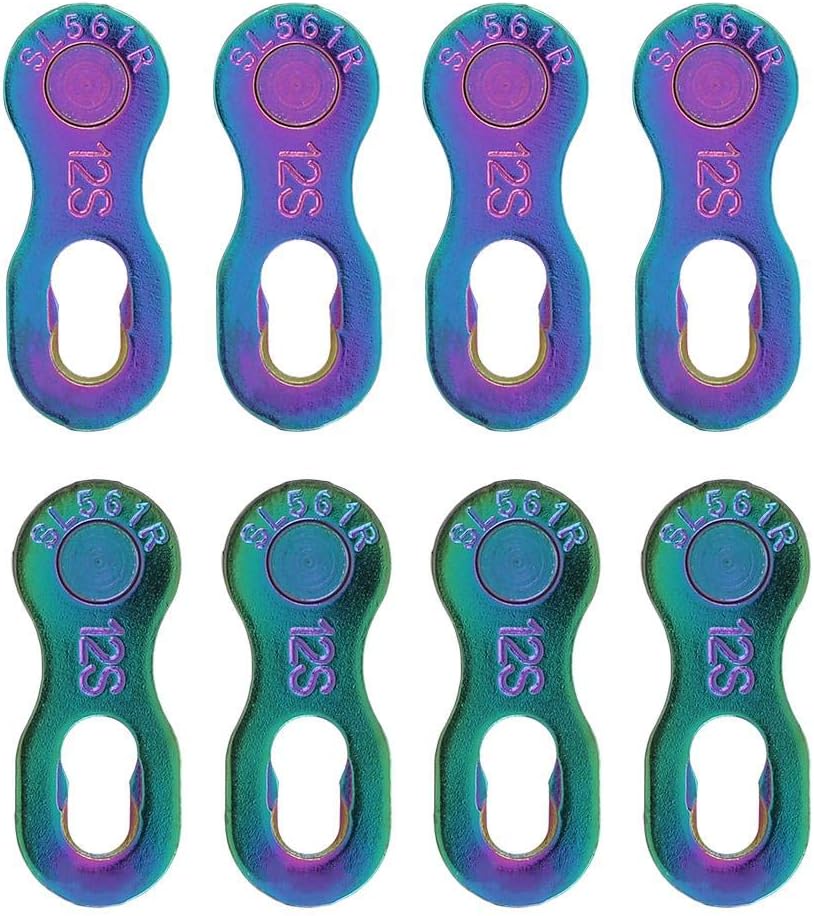 RiToEasysports 4Pair Chain Connector,Steel 12 Speed Chain Missing Link Connector Parts Cycling Accessory for Mountain Bike and Road Bike Chain