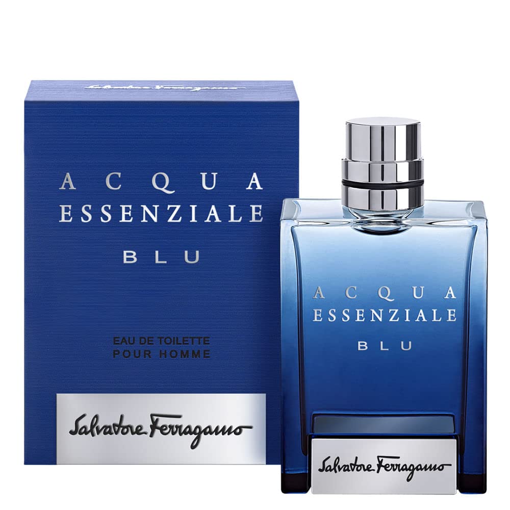 FERRAGAMO Acqua Essenziale Blu Eau de Toilette Pour Homme, Cologne Spray for Men