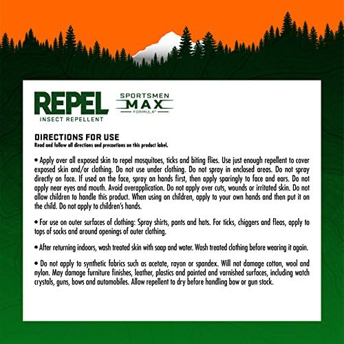 Repel Insect Repellent Sportsman Max Formula, Repels Mosquitoes, Ticks and Gnats, Effective Long-Lasting Protection, 40% DEET (Aerosol) 6 fl Ounce (Pack of 2)