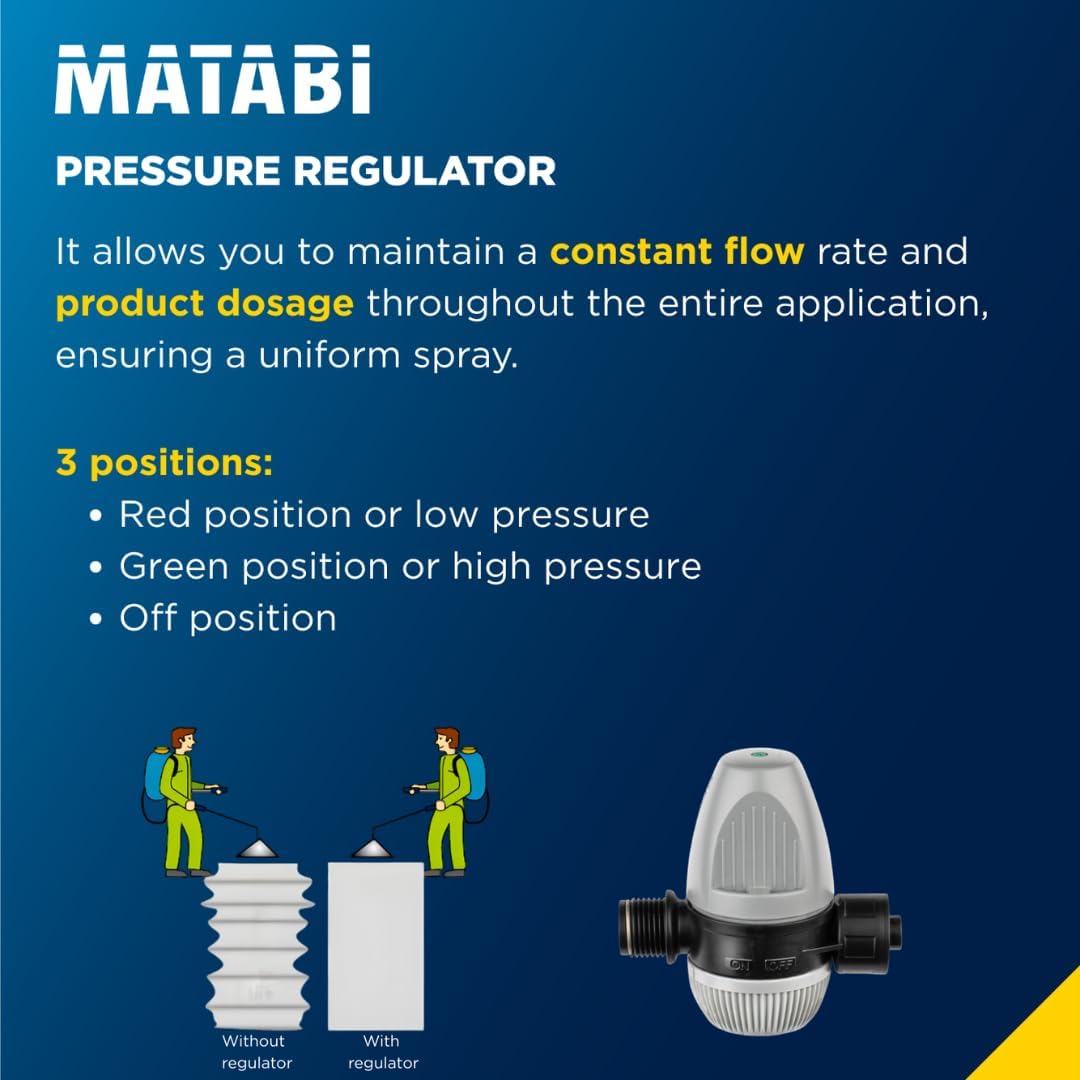 Matabi - Evolution 16 Backpack Sprayer - 4 Gal Capacity - Stainless Steel Handle - Versatile Nozzles - Professional Use - Pressure Regulator - Ideal