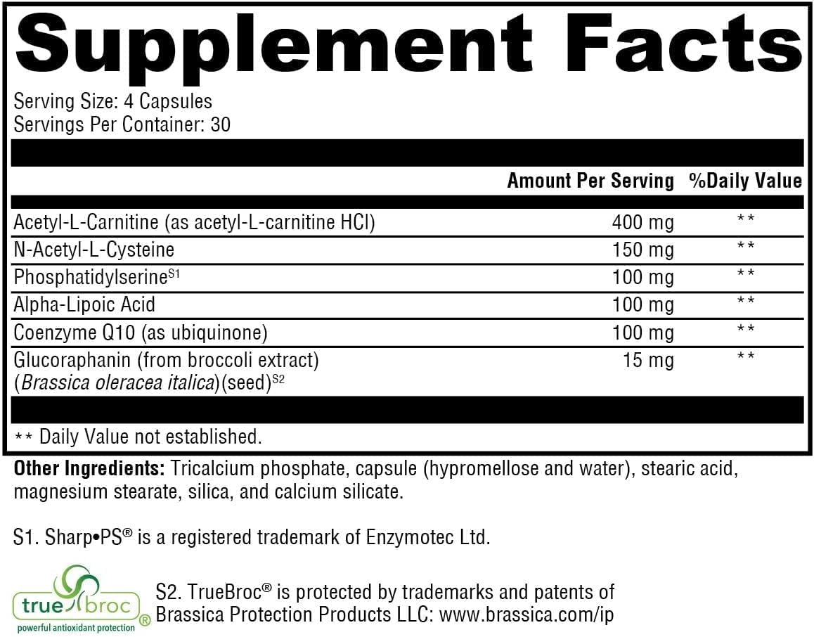XYMOGEN NeuroActives BrainSustain - Brain Health Support with Phosphatidylserine & CoQ10 - Vegetarian, Gluten-Free & Non-GMO - 240 Capsules