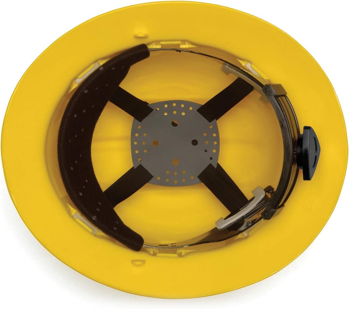Pyramex Ridgeline Full Brim Hard Hat 4 Point Ratchet White | Full-brim sun & rain protection, HDPE shell, Ratchet suspension, Construction & utility, ANSI Z89.1 Type I Class C/G/E