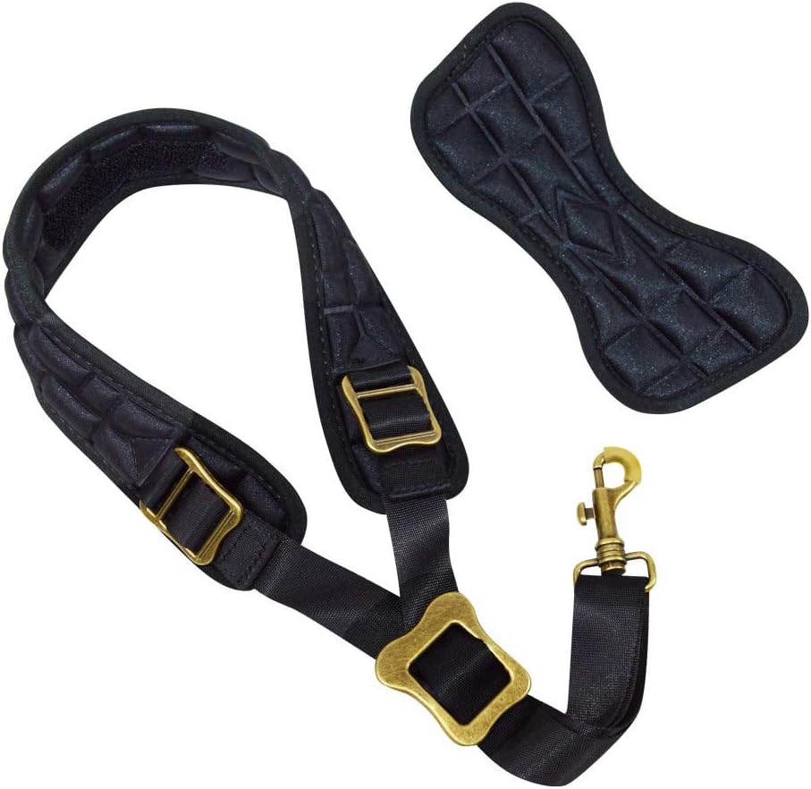 adorence Saxophone Neck Strap with Removable Washable Neck Pad - H04 Black