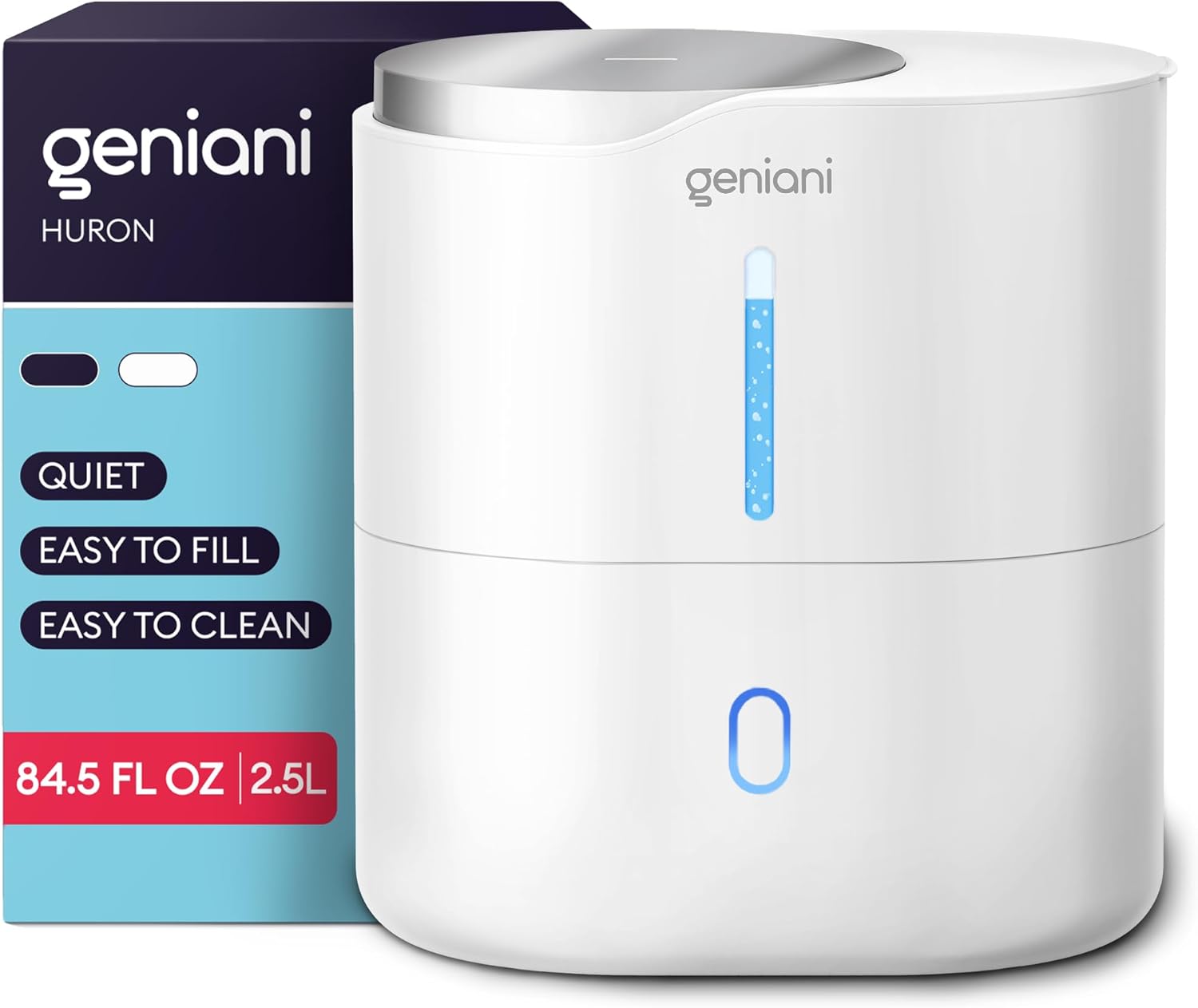 GENIANI Portable Cool Mist Humidifiers for Bedroom & Office - Ultrasonic Humidifier for Home, Baby, Small Room with Auto Shut Off