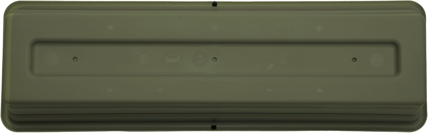 Bloem Dura Cotta Window Box Planter: 24" - Terra Cotta - with Tray, Weatherproof Resin Box, Removable Tray for Indoor & Outdoor Use, Gardening, 3 Gallon Capacity