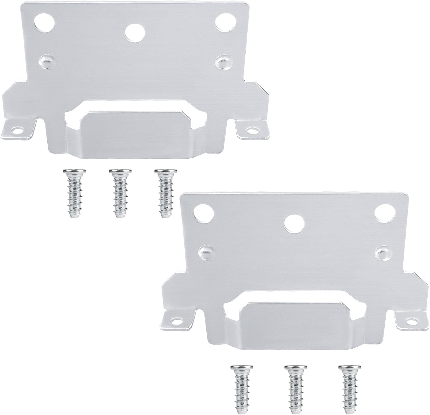 116791 110789 Mounting Plates Replacement for IKEA Bed Frame Brackets Part | 116791 (2X Mounting Plate) and 110789 (6X Screws) Spare Hardware Parts