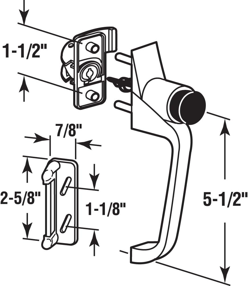 Prime-Line K 5082 Black Push Button Latch with 1-1/2 In. Hole Center (1 Set) | 1-1/2 in. Hole Center, 1 Set