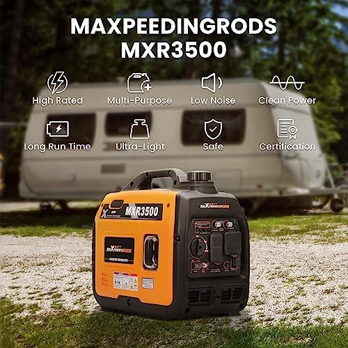 MaXpeedingrods 3500 Watt Portable Inverter Generator EPA Compliant, Gasoline | Compact and Lightweight for Home Backup Power, Outdoor Camping