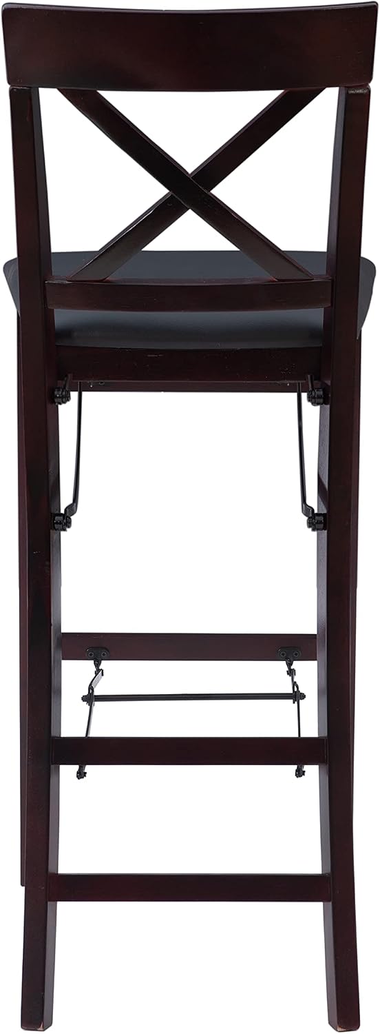 Linon Triena X Back Folding Counter Stool, Brown