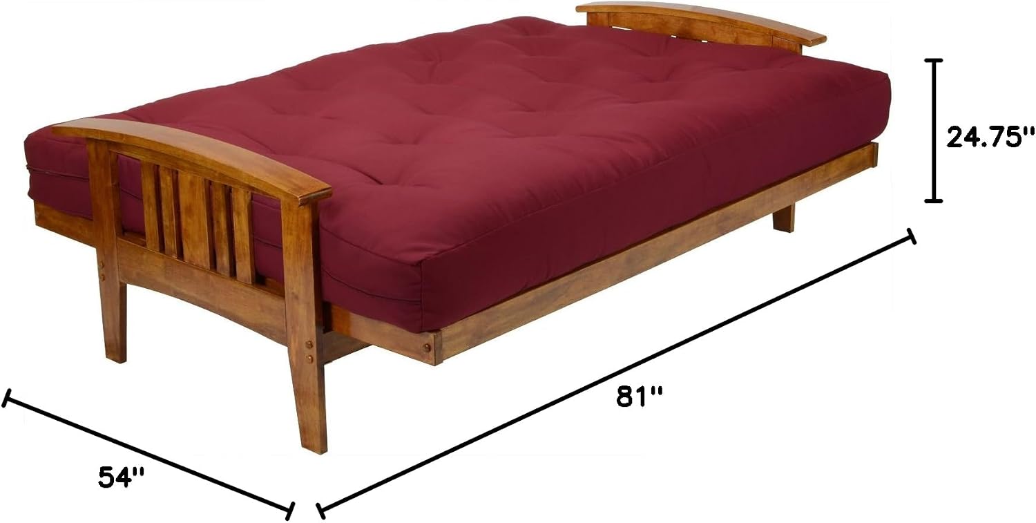 Westfield Wood Futon Frame - Full Size (Frame Only), Transform to 3 Positions - Sofa, Lounger, Bed