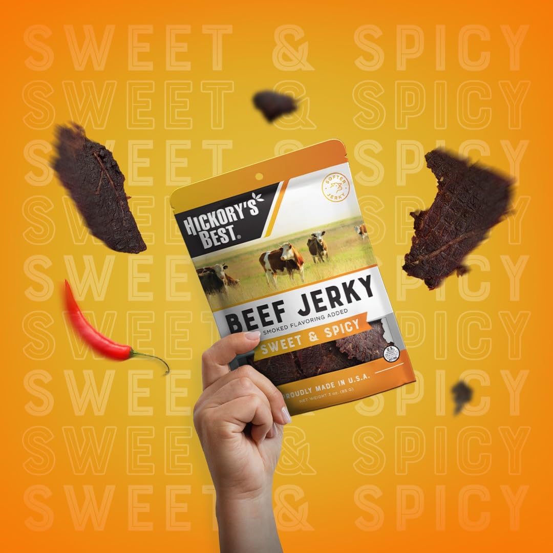 Enjoy Peppered Beef Jerky 8 oz (Pack of 1) | High Protein | No Nitrites