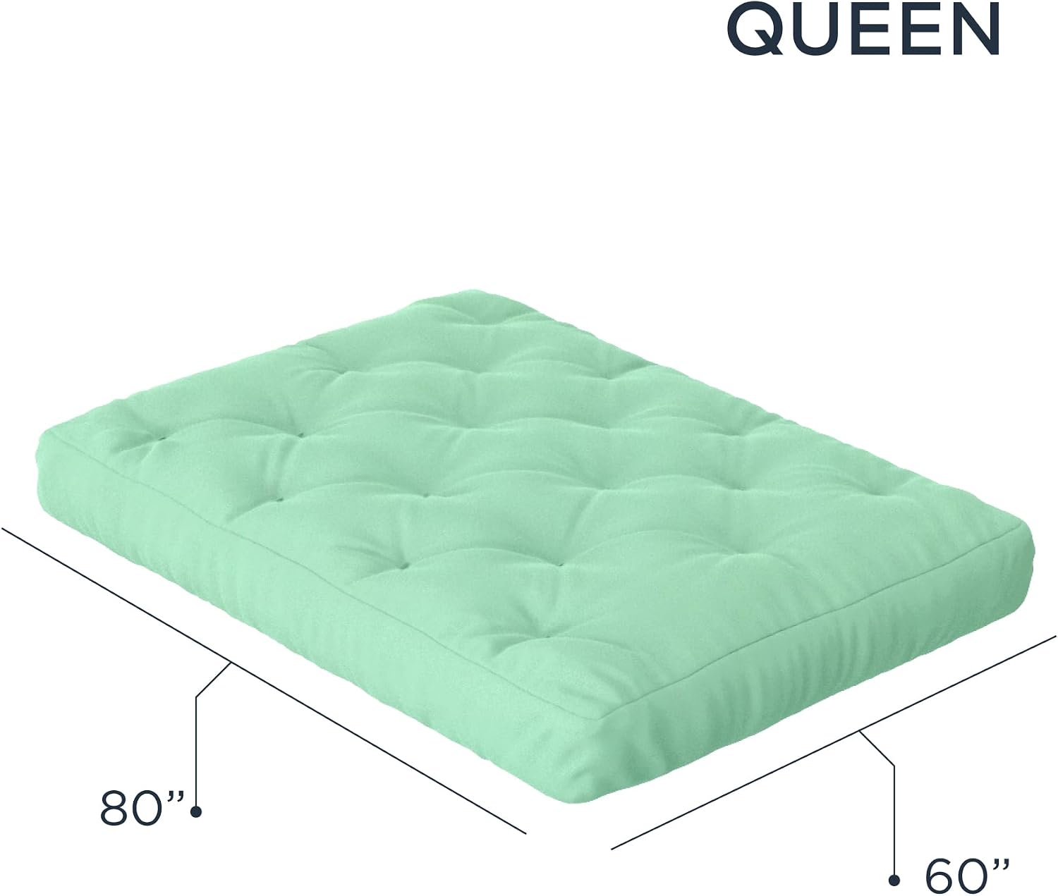 Royal Sleep Products by The Futon Factory 12 inch Foam Futon Mattress - Solid Black Fabric - Full Size - CertiPUR Certified Foams - Made in USA - (Frame not Included)
