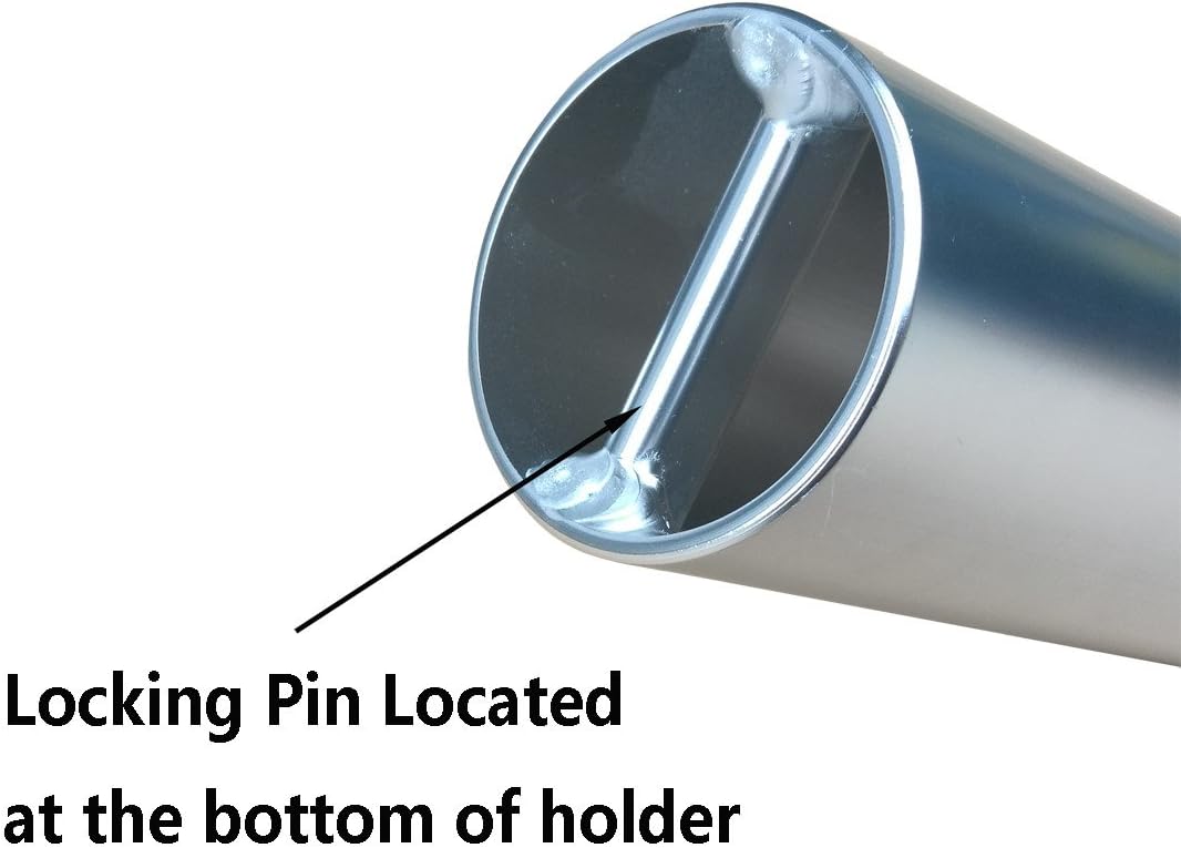 Brocraft Boat T-TOP Rod Holder/Clamp-On Rod Holder - Silver Aluminum - Horizontal Mount - Fits 1" to 2" O.D. Pipe