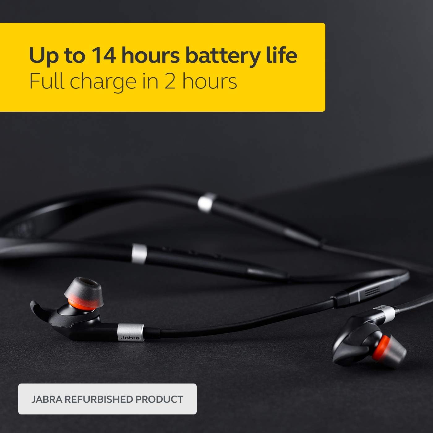 Jabra Evolve 75e MS Optimized Wireless Bluetooth Earbuds in Ear Noise Cancelling with Professional Sound (Renewed)