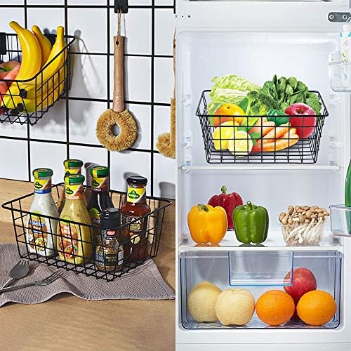 Wire Baskets for Organizing 4 Pack Pantry Baskets For Storage 11x8.7x4.7in
